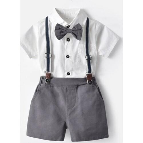 Wedding Party 1-6 Years Baby Boys Clothing Suit Fashion Summer 2021 Party Birthday Gentlemen Children Boys Clothes Set Outfits
