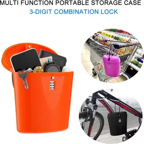 Creative 2L Portable Safe Case Bucket 3-digit Combination Lock With Rope Outdoor Camp Hiking Sports Hidden Security Storage Box