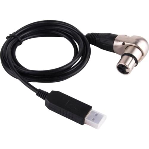 USB to RS485 Interface LED DMX512 Computer PC Stage Lighting Controller Dimmer Angled DMXking Cable