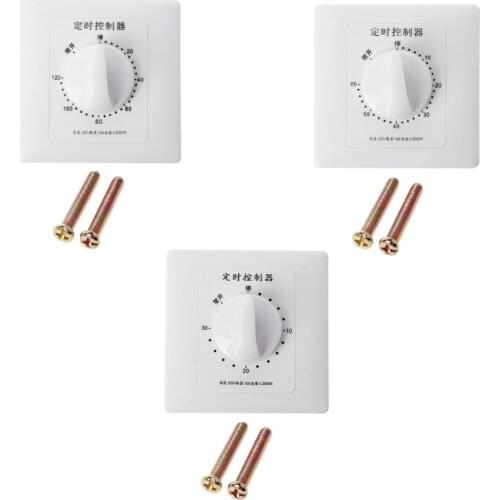 High Quality AC 220V Timer Switch Control Pump Mechanical Countdown Control Interruptor 30/60/120 Minutes New