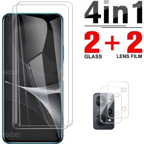 4IN1 Full Cover Tempered Protective Glass For Oppo Realme GT Neo2 Front Screen+Camera Lens Protection Glass Realmi GT Neo 2 Film
