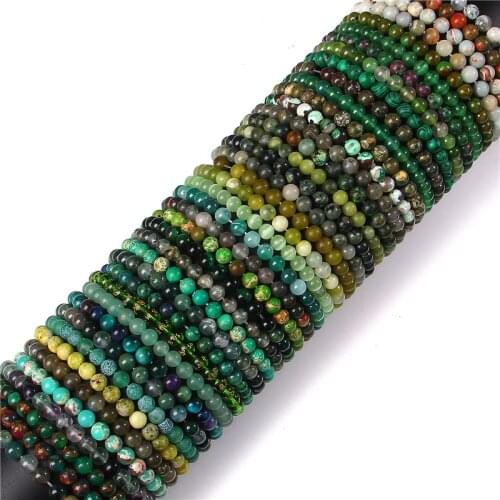 6MM Green Bracelets Natural Stone Cat Eye Jaspers Agates Bangles For Women Men Meditation Jewelry Stretch Elastic Rope Bracelet