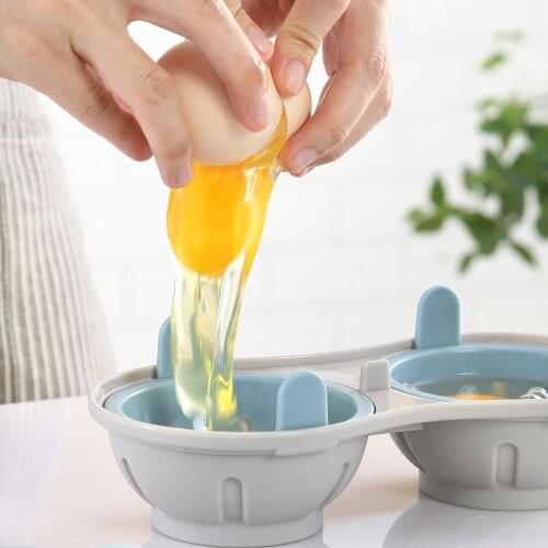 1Pc Egg Poachers Perfectly Cooked Egg Boiler Cup Egg Skillet Kitchen Steamed Egg Set Double Cooking Tools Microwave Ovens