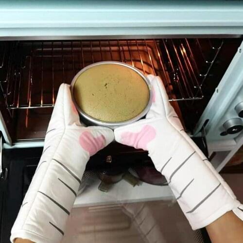1Pc Cat Paw Non-slip Anti-scalding Kitchen Microwave Glove Baking Oven Mitten Cat/Paw Design Anti-scalding Baking Glove