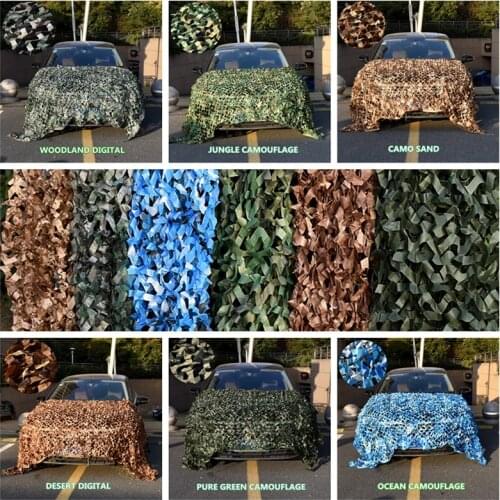 1Pc There Are Six Colors Military Camouflage Net Netting For Sports Tent Woodlands Leaves Camo Cover Outdoor Hunting Camping Car