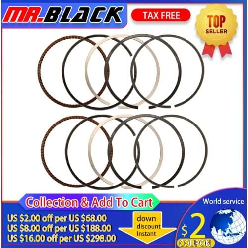 2 Pcs STD Bore Size 62mm Piston Ring For Kawasaki ZZR EX GPZ GPX KLE 250 zzr250 gpz250 Motorcycle Engine Parts