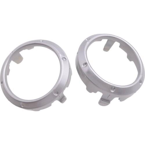 2Pcs Silver Front Fog Light Lamp Cover Frame Bezel Ring Fit for Toyota Highlander 2004 2005 2006 2007