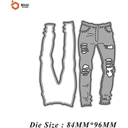 2021 New Design Ripped Jeans Metal Cutting Dies and Stamps DIY Scrapbook Photo Album Decorative Embossing Paper Cards