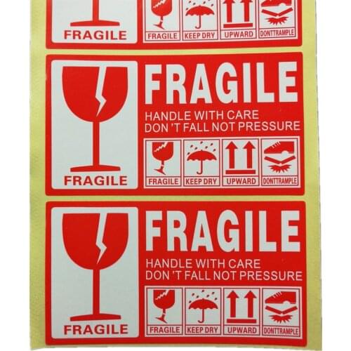 500 X Fragile Sticker Handle With Care and Upward Shipping Express Label Sticker 90 x 50mm/ 3.54" x 1.96"