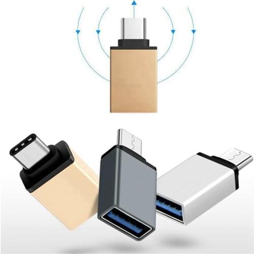 1PCS Type C OTG to USB Adapter 3.0 USB-C 3.1 Male A Female Data Connector Converter For S8 S9 Note 8