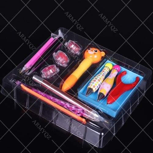 Diamond Painting Tools,5D Diamond Painting Accessories Kits Diamond Cross Stitch Pen Glue Tray Sets Diamond Embroidery for DIY