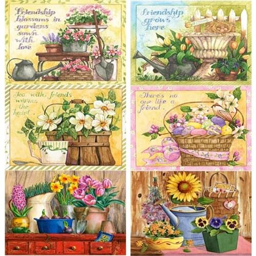 New 5D DIY Diamond Painting Full Square Round Drill Flower basket Diamond Embroidery fruit Cross Stitch Home Decor Manual Gift