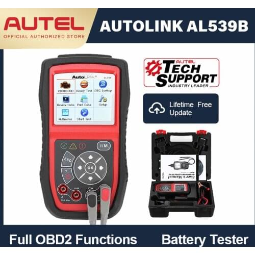 Autel AutoLink AL539B OBD OBD2 Car Diagnostic 12 V Code Reader Battery Analyzer Charging System Scanner Circuit Test Tool