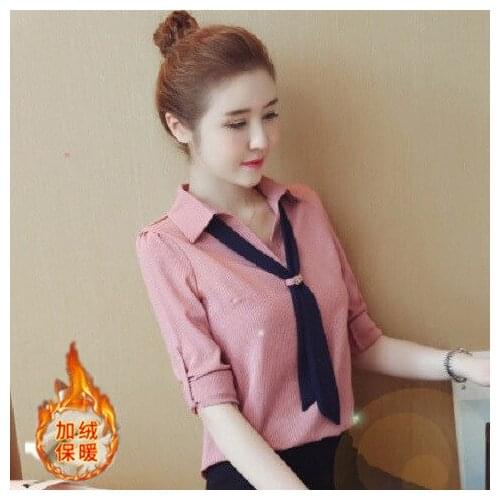 Blouse Women Chiffon Blouse Long Sleeve Loose-Fitting Shirt Suit Blusas Mujer De Moda