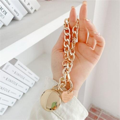 Case For Apple Air tag Anti-Lost Wrist Chain Metal Keychain Ring Cover Shell For Apple Airtags Anti Scratch Protective Sleeve