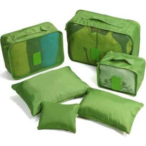 Travel Waterproof Nylon Zipper Mesh storage Bag Set For Clothes Pouch Luggage Organizer Container