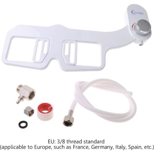 Dual Nozzles Bidet Toilet Seat Attachment Fresh Water Spray Non-Electric Sprayer N58A