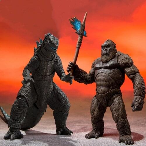 Godzilla vs Kong Movie PVC Action Figure Toys 160mm-170mm King Kong Gojira Collectible Figurine Toy Doll SHM