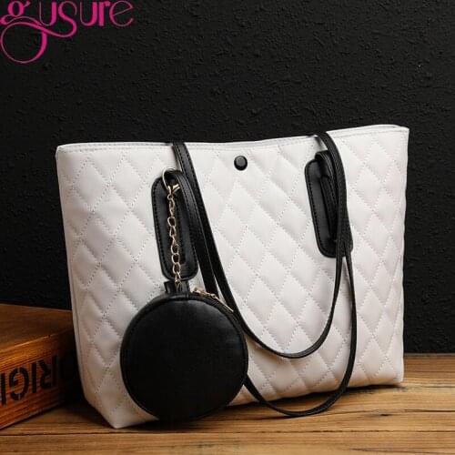 Gusure Female Large PU Leather Crossbody Bags For Women Luxury Handbags Designer Sac A Main Ladies Shoulder Tote Bags Purse