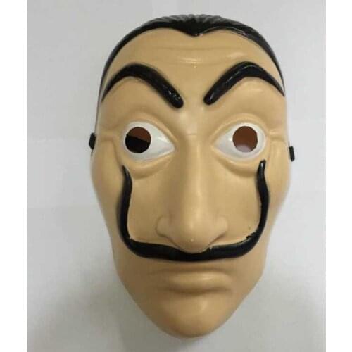 20Pcs/lot Money Heist The House of Paper La Casa De Papel Dali Mask for Men Women Halloween Carnival Salvador Dali Costume