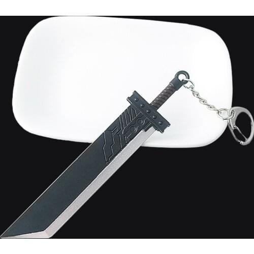 Cloud Strife Buster Sword Keychains Final Fantasy 7 Remake Zack Fair Weapon Sword of Armor Break Men Keyring Metal Game llaveros