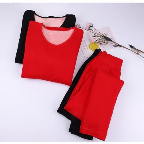 Thermal Underwear Set Female Home Clothes Underwear Women Long Winter Thermal Slimming Double Side Sanding