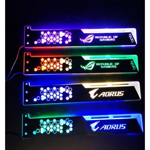 Graphics Card Bracket Luminous Strong Structure RGB 12-color LED GPU Support for Computer with the Controller