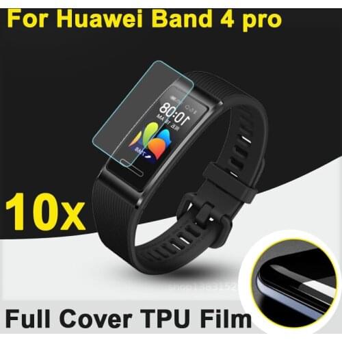 10pcs TPU Soft Anti-scratch Cover For Huawei Honor Band 4 pro Running 3E 4E 5I GPS sports SmartWatch Full Screen Protectors film