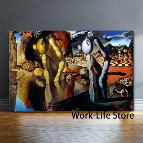 Wall Art The Metamorphosis of Narciso Dali Wall oil Painting Print Nice Wall Picture For Living Room Posters and Prints Decor
