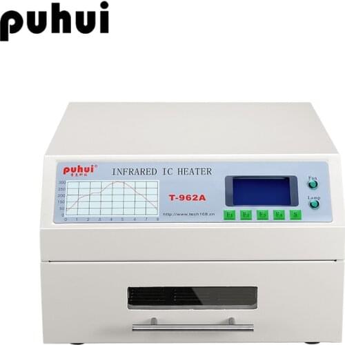 PUHUI T-962A Desktop Reflow Solder Oven with Infrared IC Heater BGA PCB SMT Rework Solution Machine Orignal