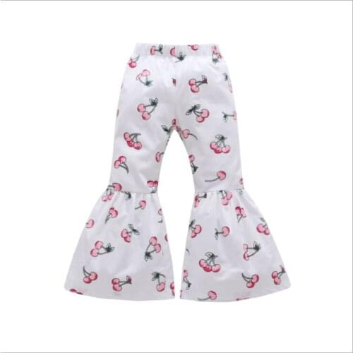 Girls casual printed flared pants
