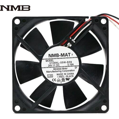 For NMB 3108NL-05W-B59 80*80*20MM 80MM DC24V 0.19A Server inverter frequency converter cooling fan