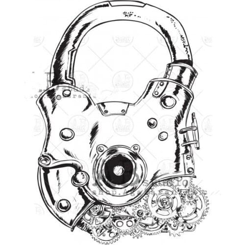 Retro lock Transparent Clear Silicone Stamp/Seal for DIY scrapbooking/photo album Decorative clear stamp 236