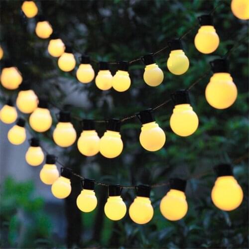 Thrisdar 10/20/38 LED Wedding Christmas Globe String Light Festoon Bulb Fairy Light Garland for Party Holiday Backyard Decor