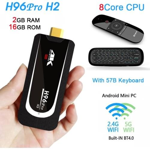 Network player S905X H96PRO H3 2G/16G Mini PC Android 7.1 smart set-top box with flying mouse remote control