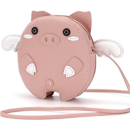 DIY PU Bag Toy Bottom Wide Shoulder Strap Cartoon Pig Bag Set Handmade Handbag Accessories For Backpack Woven Bucket Bag Toy