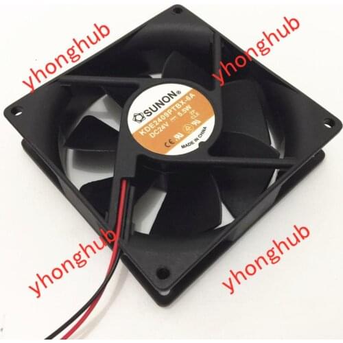 SUNON KDE2409PTBX-6A DC 24V 5.50W 90x90x25mm 2-wire Server Cooling Fan
