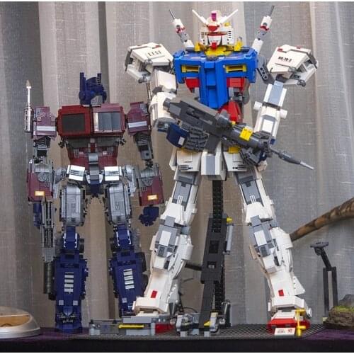 In Stock Gundam Hornet Robot Optimus Transformationer Prime Soud Boys Wave Building Block Bricks Ideas Toys Kids Gifts 2700pcs