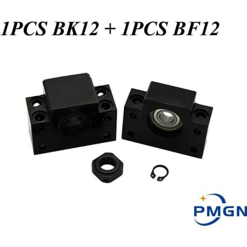 High quality BK12 BF12 Set : 1 pcs of BK12 and 1 pcs BF12 for end Support for SFU1605 Ball screw Support CNC XYZ PMGN