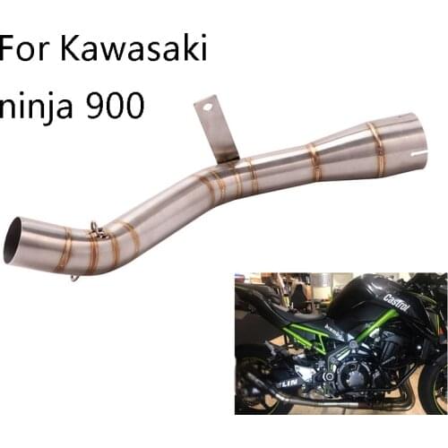 Z900 Exhaust Middle Pipe Connection Link Pipe Round 51mm Muffler Slip On For Kawasaki Z900 Ninja900 Without Exhaust