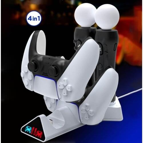 Controller Charging Dock Power Bracket 4in1 Charger Dock for PS5 PS Move Motion