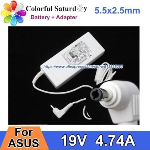 White ADP-90SE BB EXA0904YH AC Adapter 19V 4.74A 90W Laptop Charger for ASUS F8SV F2JE U5A A8M W3V F3JC M6800N M6700N M6B00N M6V