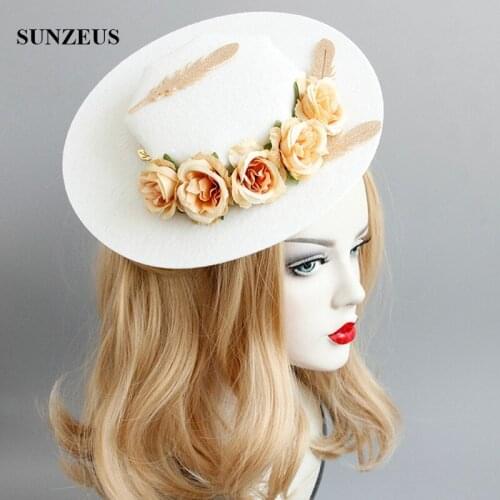 British Lady Holloween Party Hat 2020 New Fashion Flowers Bridal Hats Photo Studio Headwear Women Photo Head Decoration FJ-182