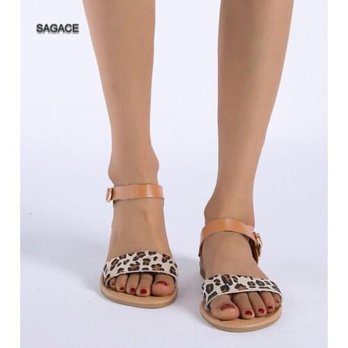 SAGACE Womens Ladies Roma Flat Solid Peep Toe Sandals Casual Shoes Sandals Summer Shoes 2020 Beach Vintage Sandalias Mujer