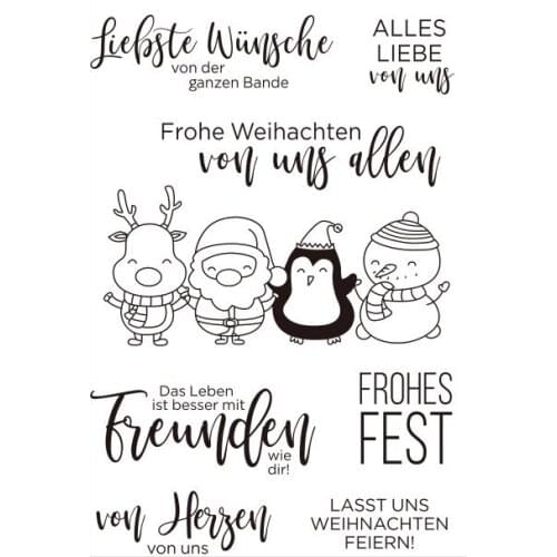 Winter Christmas Transparent Clear Silicone Stamp Seal DIY Scrapbooking photo Album Decorative A0636