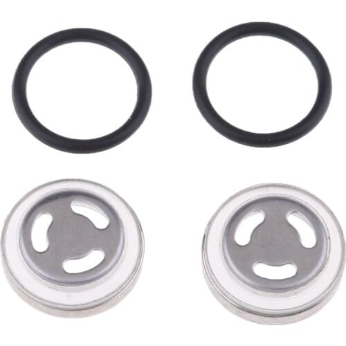 2 Pack 18mm Motorbike Brake Master Cylinder Reservoir Sight Glass Len Gasket