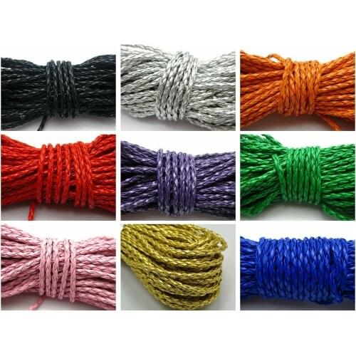 32.8 Feet BOLO Braided Leatheroid String Jewelry Making Cord 3mm Pick Your Color