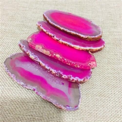 5pc Large red Agate Slice Geode Polished Crystal Quartz