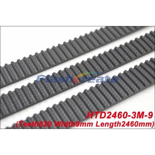 5pcs HTD3M belt 2460 3M 9 Length=2460mm Width=9mm Teeth=820 3M timing belt rubber closed-loop belt 2460-3M Free shipping