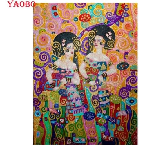 Yaobo 5D DIY Diamond Painting "Gustav Klimt" Wholesale Full Square/Round Rhinestone Embroidery Mosaic diamond for new year gift